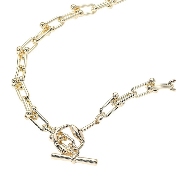 14KGP Hardware Chain Necklace Toggle Closure - Picture 4 of 4